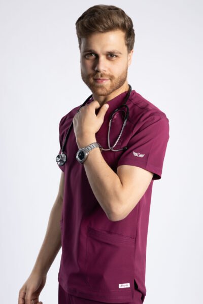 Angels Medical Wine Men Scrub - Image 9
